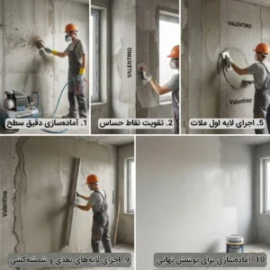 مراحل اجرای وال مش